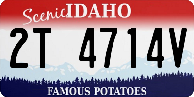 ID license plate 2T4714V