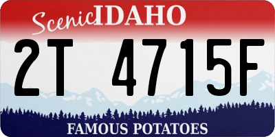 ID license plate 2T4715F
