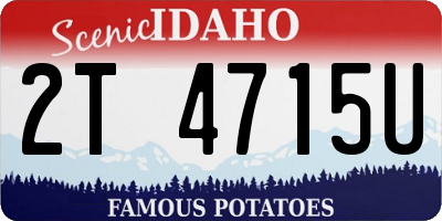 ID license plate 2T4715U