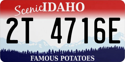 ID license plate 2T4716E