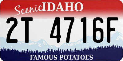 ID license plate 2T4716F