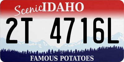 ID license plate 2T4716L