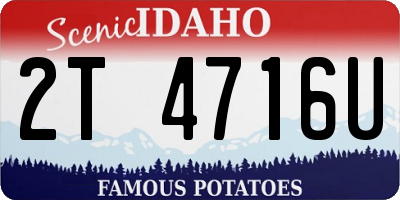 ID license plate 2T4716U