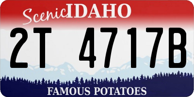 ID license plate 2T4717B