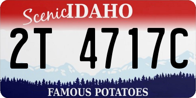 ID license plate 2T4717C
