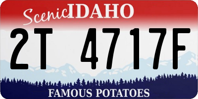ID license plate 2T4717F