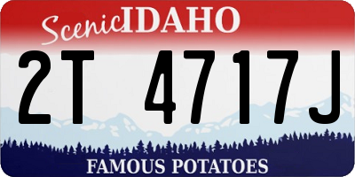 ID license plate 2T4717J