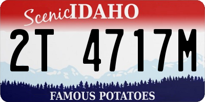 ID license plate 2T4717M