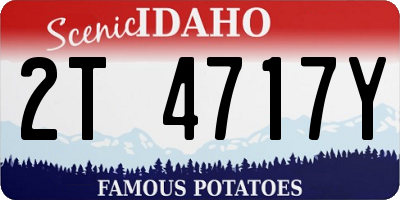 ID license plate 2T4717Y