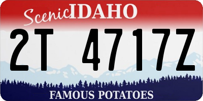 ID license plate 2T4717Z