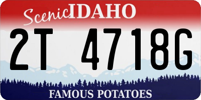 ID license plate 2T4718G