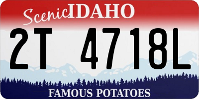 ID license plate 2T4718L