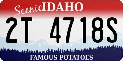 ID license plate 2T4718S
