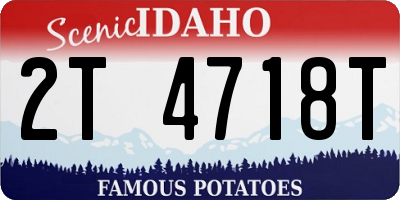 ID license plate 2T4718T