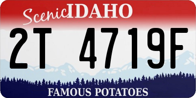 ID license plate 2T4719F