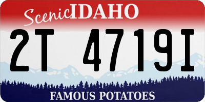 ID license plate 2T4719I