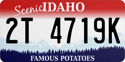 ID license plate 2T4719K