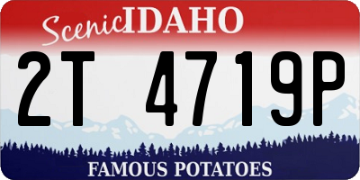 ID license plate 2T4719P