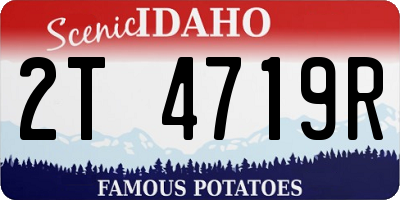 ID license plate 2T4719R