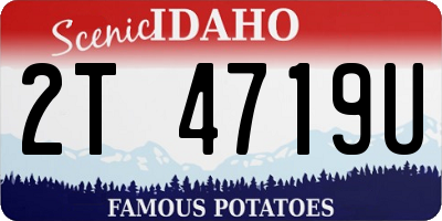 ID license plate 2T4719U