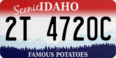 ID license plate 2T4720C