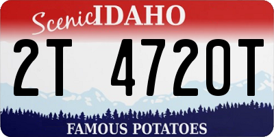 ID license plate 2T4720T
