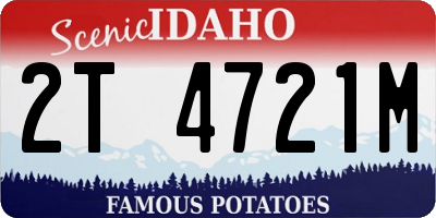 ID license plate 2T4721M