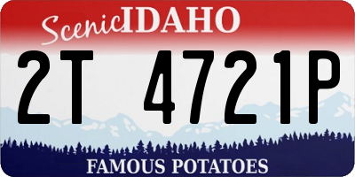 ID license plate 2T4721P
