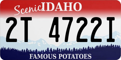 ID license plate 2T4722I