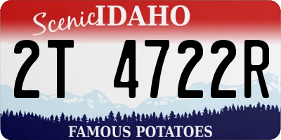 ID license plate 2T4722R