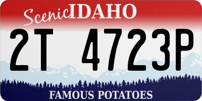 ID license plate 2T4723P