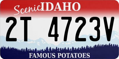 ID license plate 2T4723V