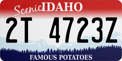 ID license plate 2T4723Z