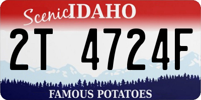 ID license plate 2T4724F