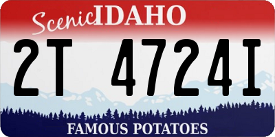 ID license plate 2T4724I
