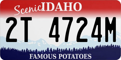 ID license plate 2T4724M