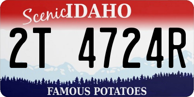 ID license plate 2T4724R