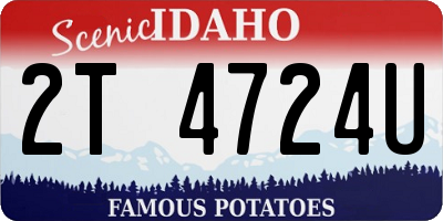 ID license plate 2T4724U