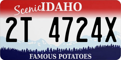 ID license plate 2T4724X