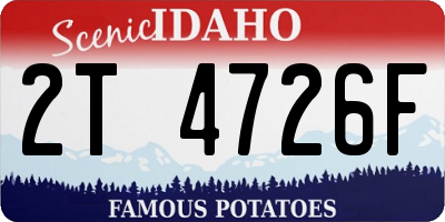 ID license plate 2T4726F