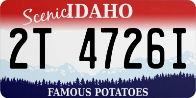 ID license plate 2T4726I