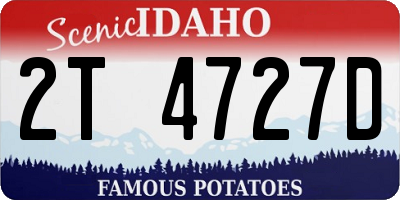 ID license plate 2T4727D