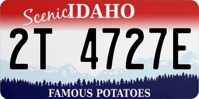 ID license plate 2T4727E