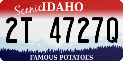 ID license plate 2T4727Q