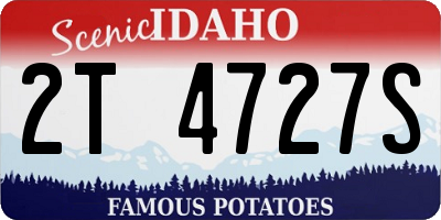 ID license plate 2T4727S