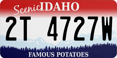 ID license plate 2T4727W