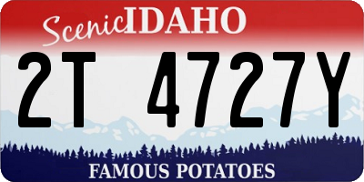 ID license plate 2T4727Y