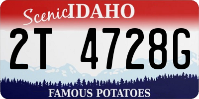 ID license plate 2T4728G