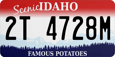 ID license plate 2T4728M