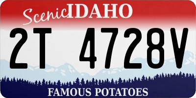 ID license plate 2T4728V